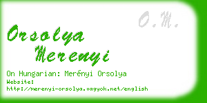 orsolya merenyi business card